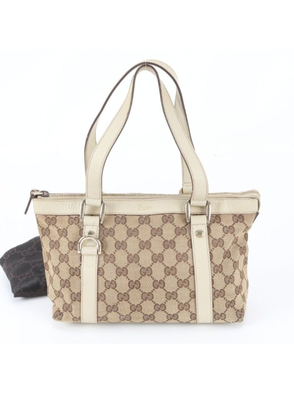 Gucci GG Canvas Leather Handbag Tote